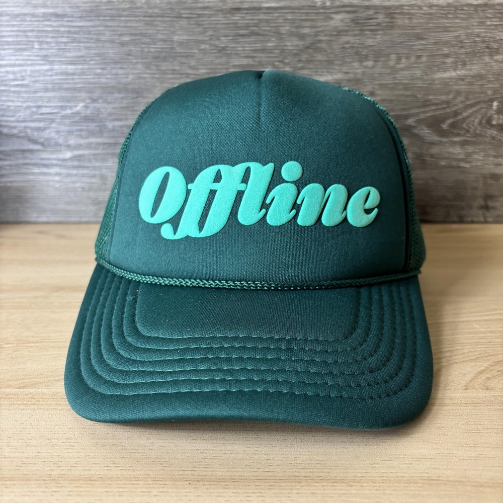 Aerie Offline Hat Cap Snap Back Womens Mesh Trucker Embroidered Graphic Retro